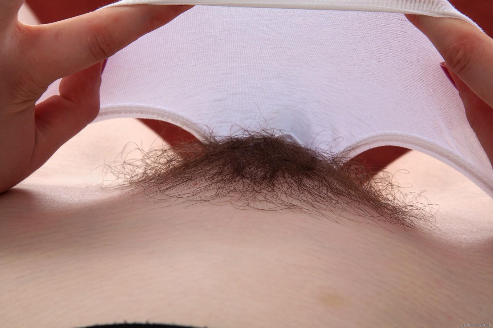 15P Pale hairy amateur teasing and spreading in her panties