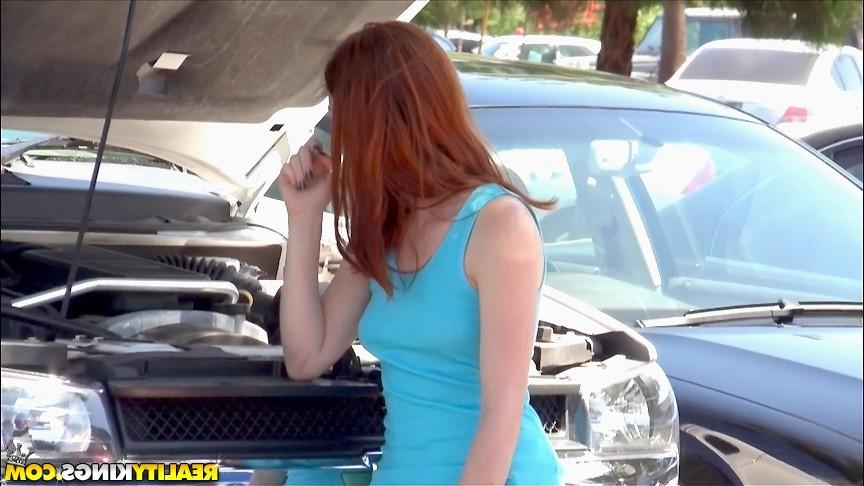7P Check out hot ass perky titty amateur babe gets picked up at the car lot for a w