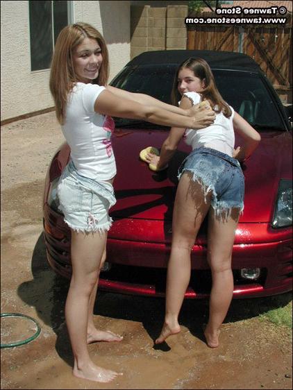16P Watch these two as they wash a car and strike a pose.
