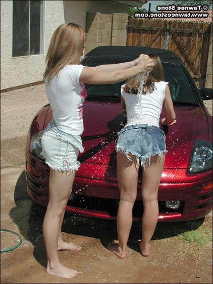 16P Watch these two as they wash a car and strike a pose.