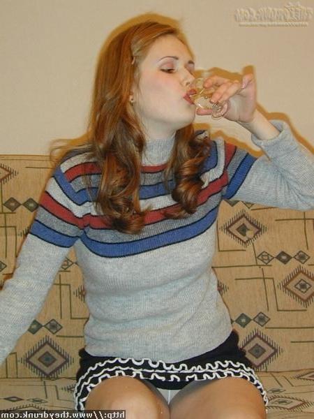 16P Young girl gets drunk and wanks her tight slit