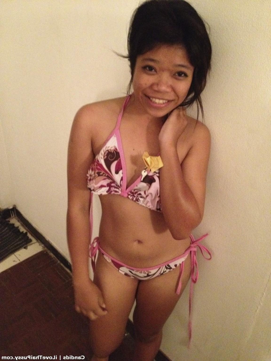 25P Hot Thai Teen street hooker flashing her tender asian pussy