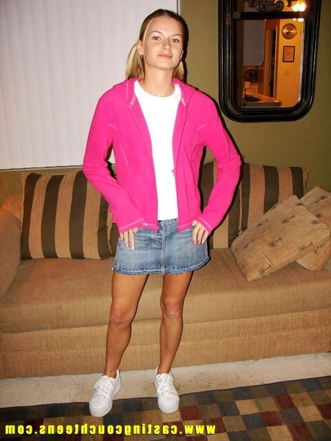 16P Blonde teen hottie does her first audition with a cock in her tight pussy