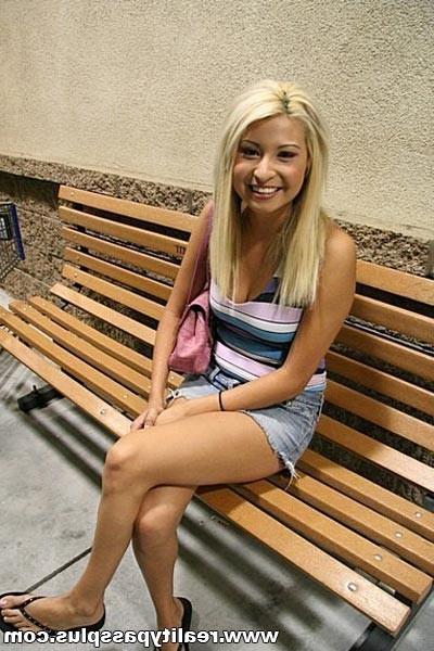 16P Sexy blnde camel toe babe rides her shaved box on a reality dick