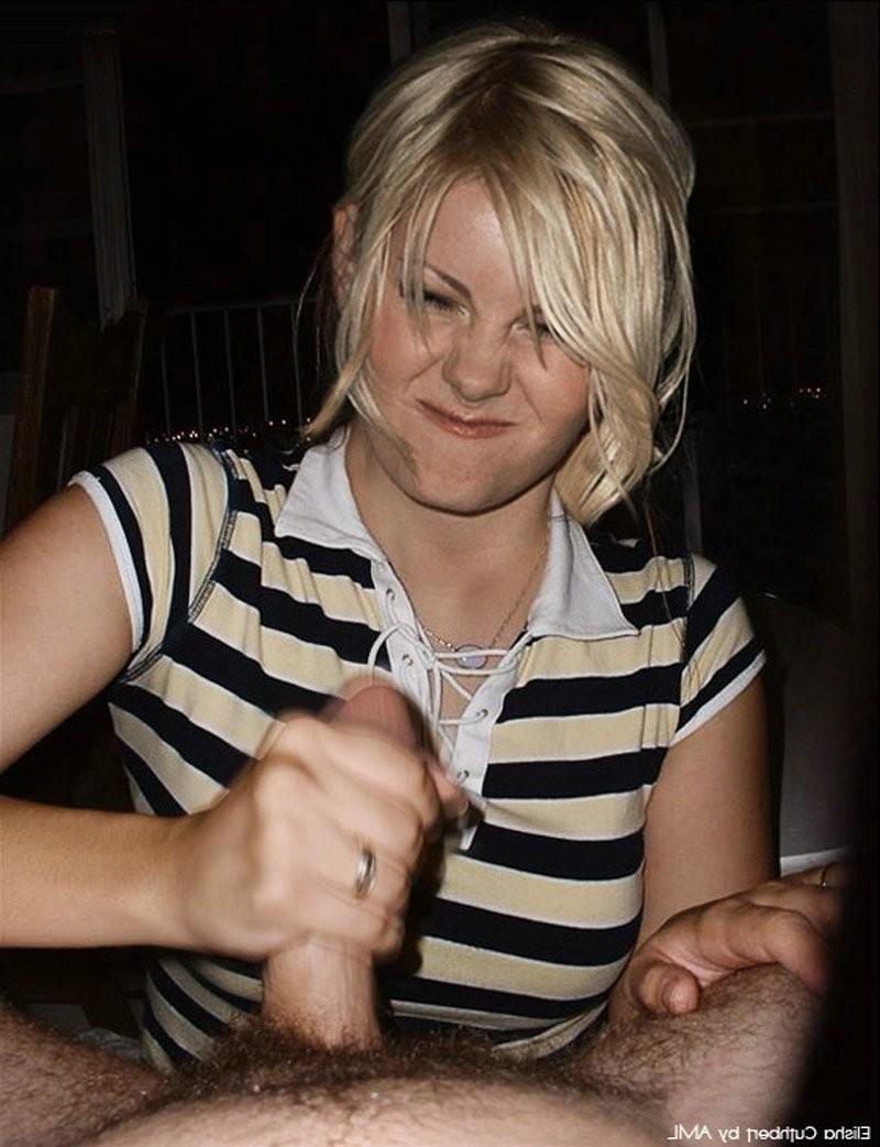 15P Elisha Cuthbert bent over with a hot blonde chick licking her butt cheek