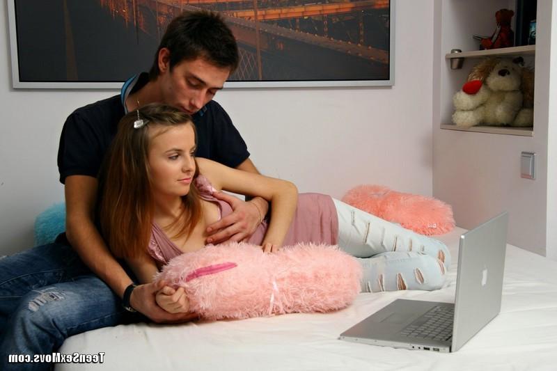 16P Barely legal babe gets plowed by a big cock in her tiny asshole