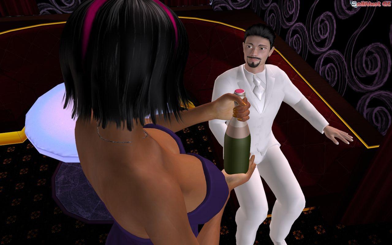 16P Rich dude buys the animated busty black stripper
