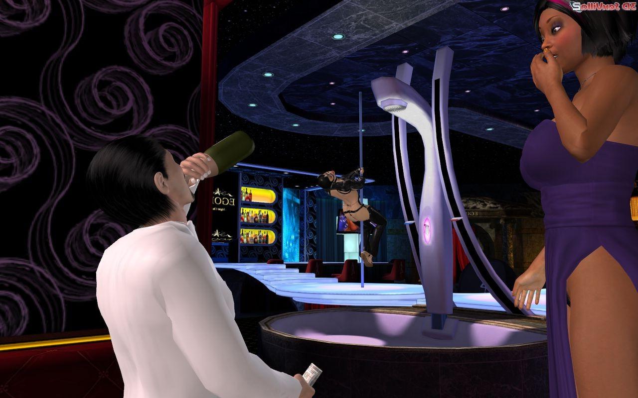 16P Rich dude buys the animated busty black stripper