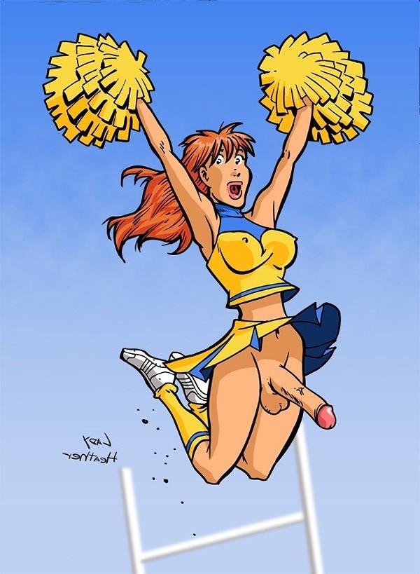 16P Futanari cheerleaders