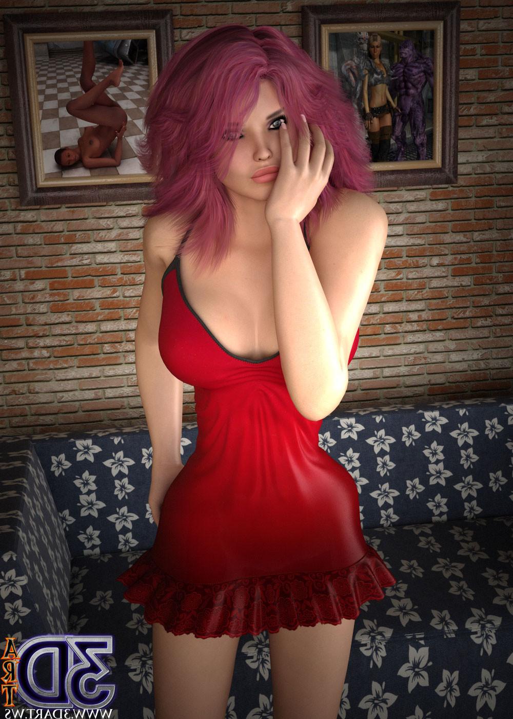 10P Pink hair toon nude