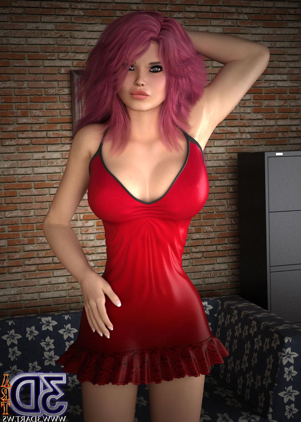 10P Pink hair toon nude