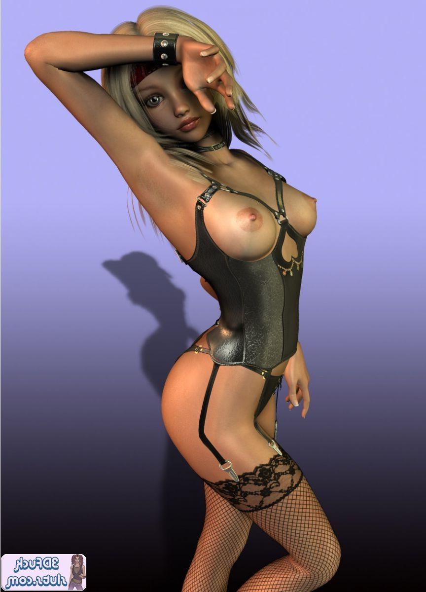 16P 3D toon in sexy lingerie