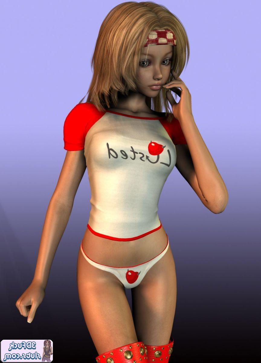 16P 3D toon in panties and boots