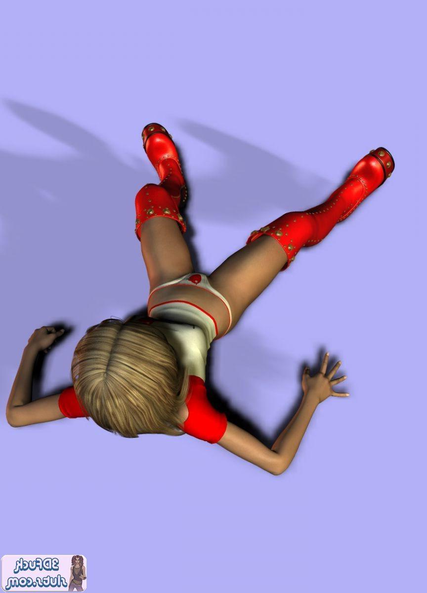 16P 3D toon in panties and boots
