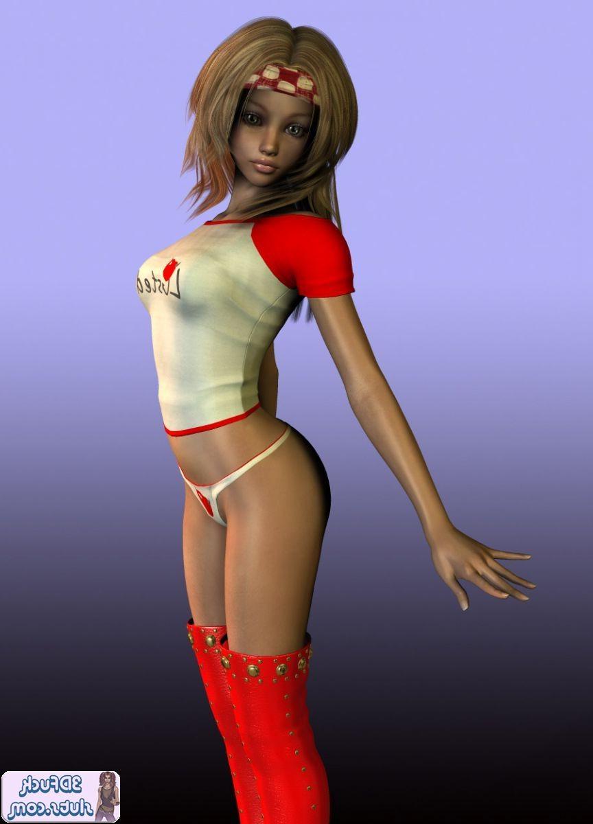 16P 3D toon in panties and boots