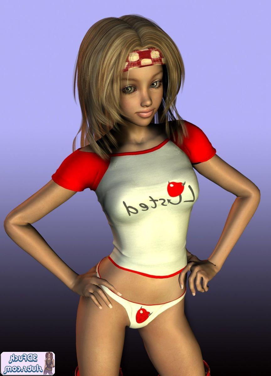 16P 3D toon in panties and boots