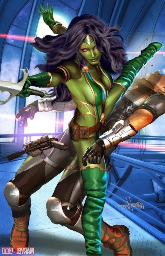 12P Gamora green superhero sex