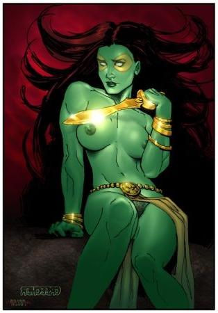12P Gamora green superhero sex