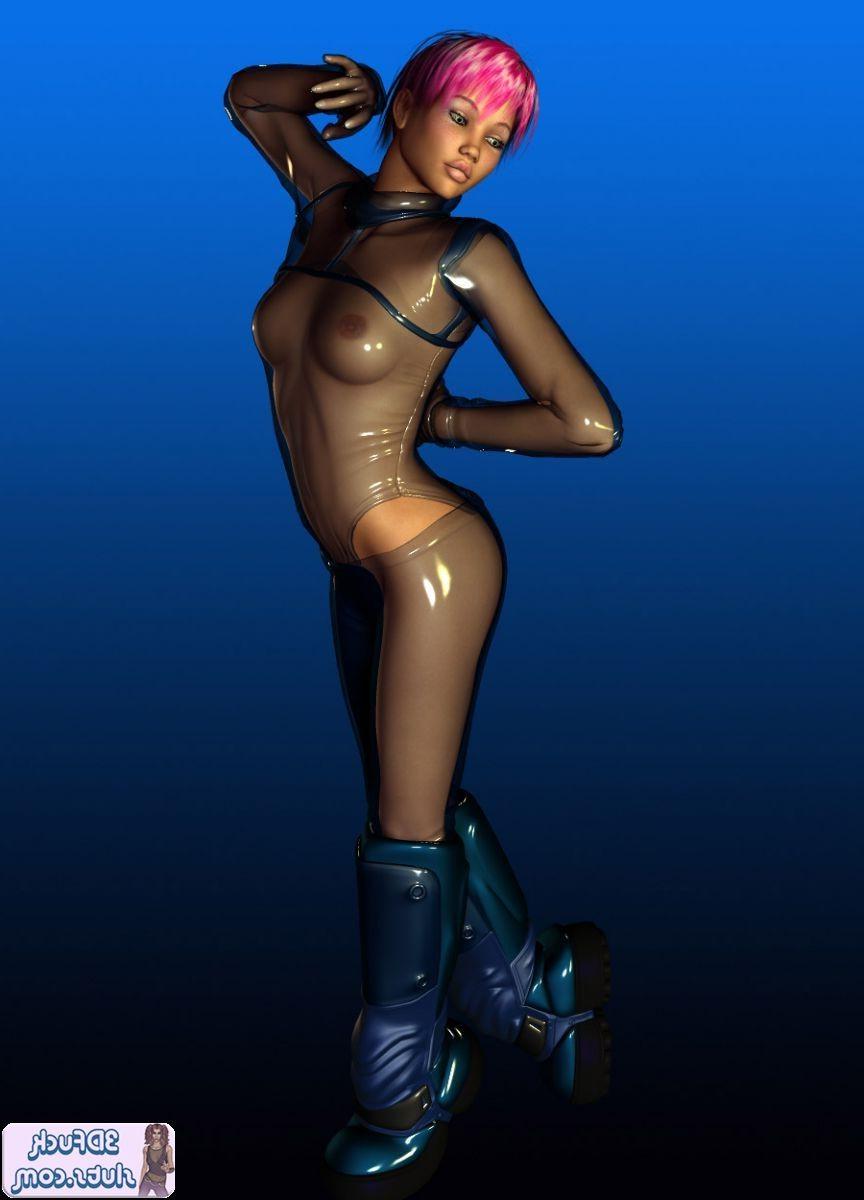 16P 3D toon in see through shirt