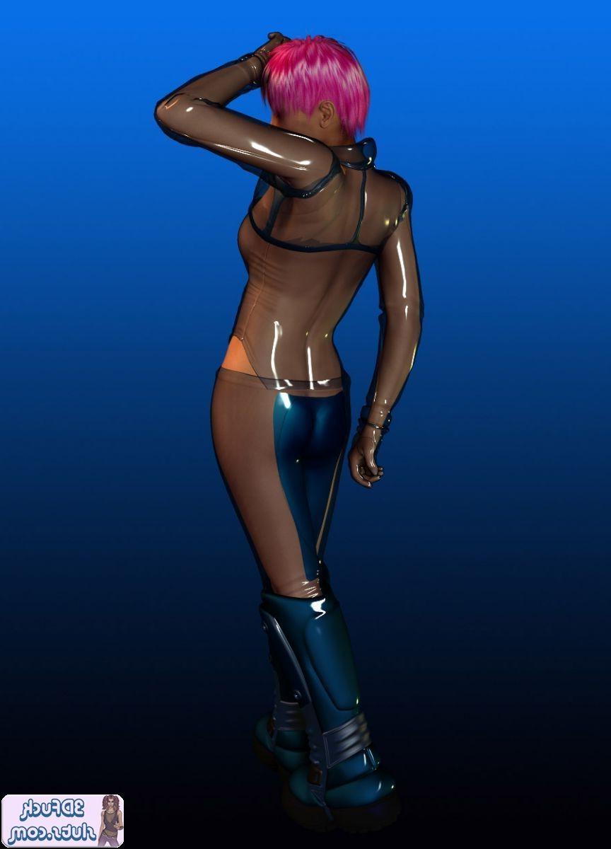 16P 3D toon in see through shirt