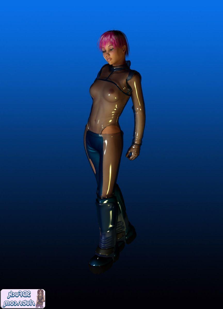 16P 3D toon in see through shirt