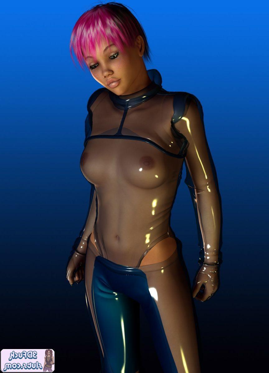 16P 3D toon in see through shirt