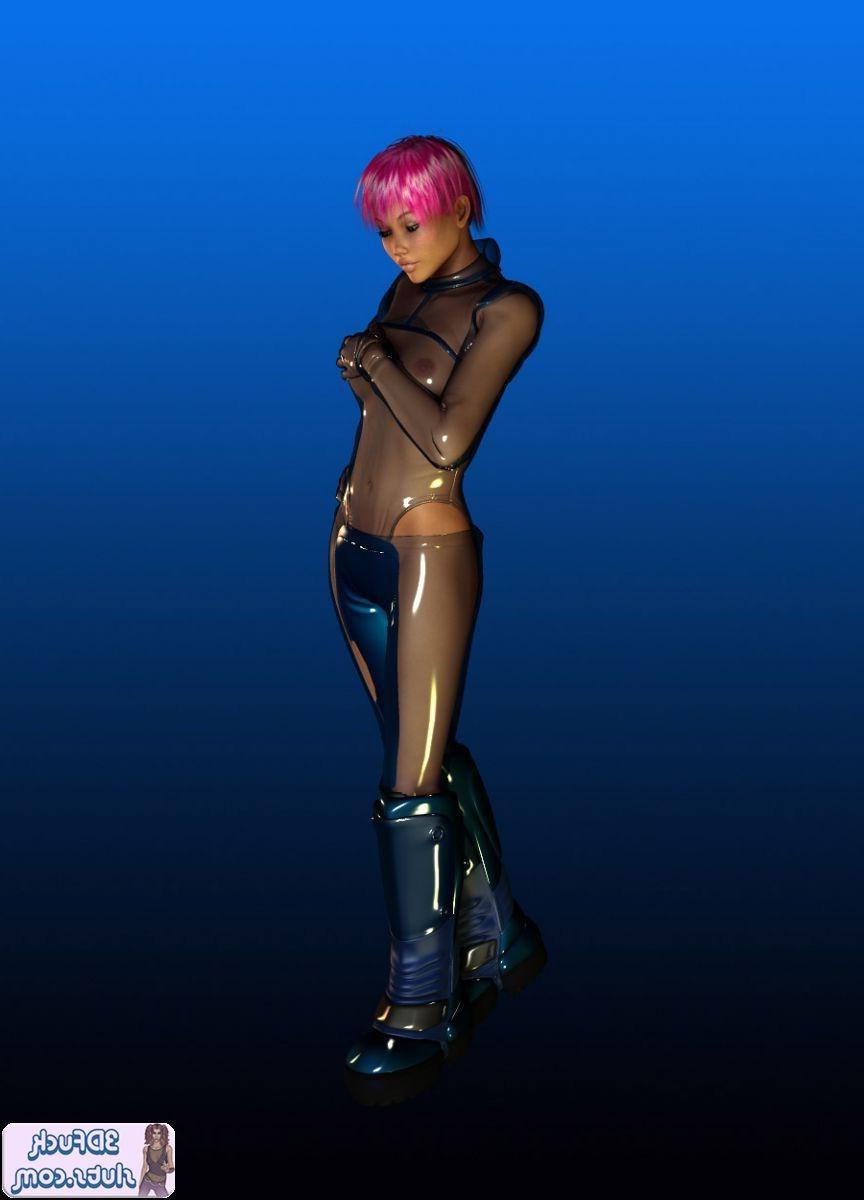 16P 3D toon in see through shirt