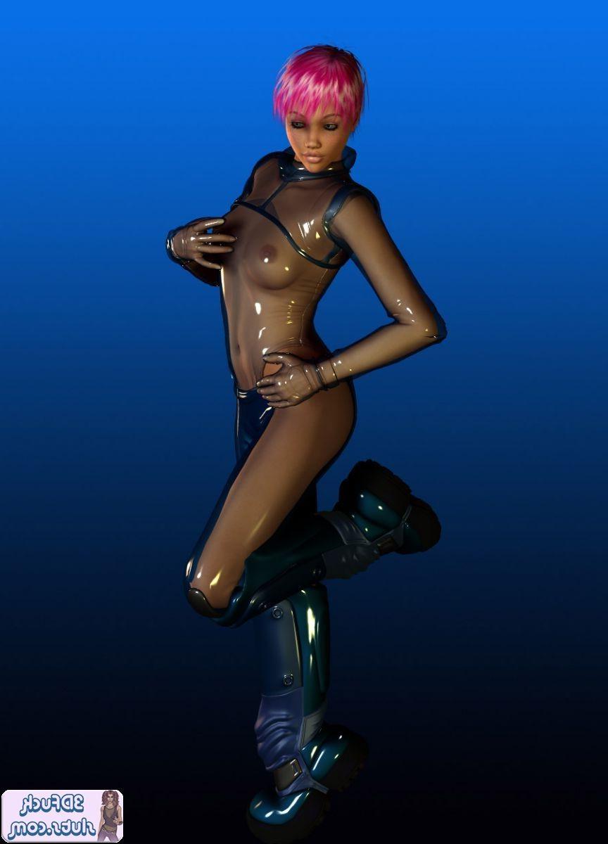 16P 3D toon in see through shirt
