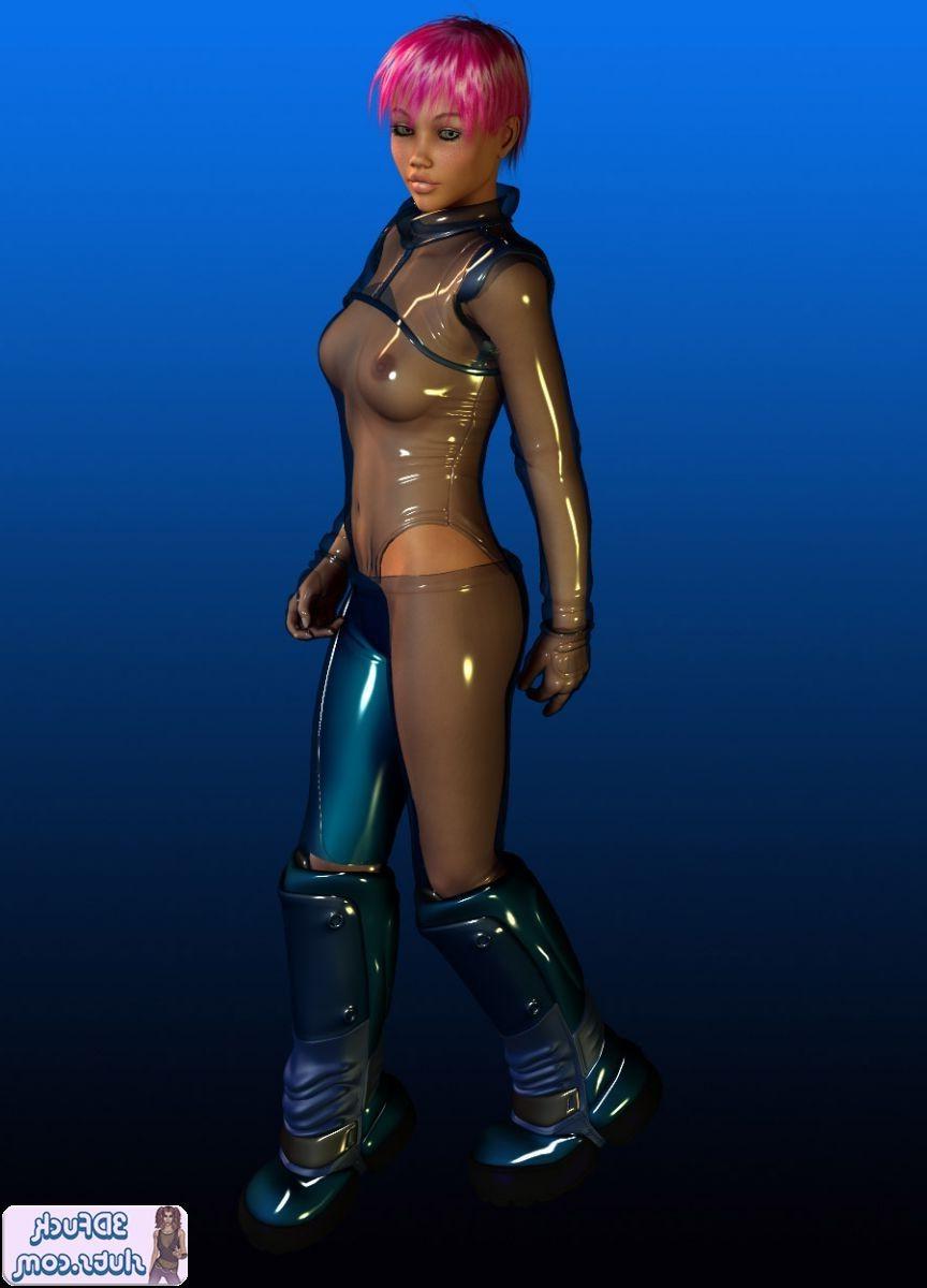 16P 3D toon in see through shirt