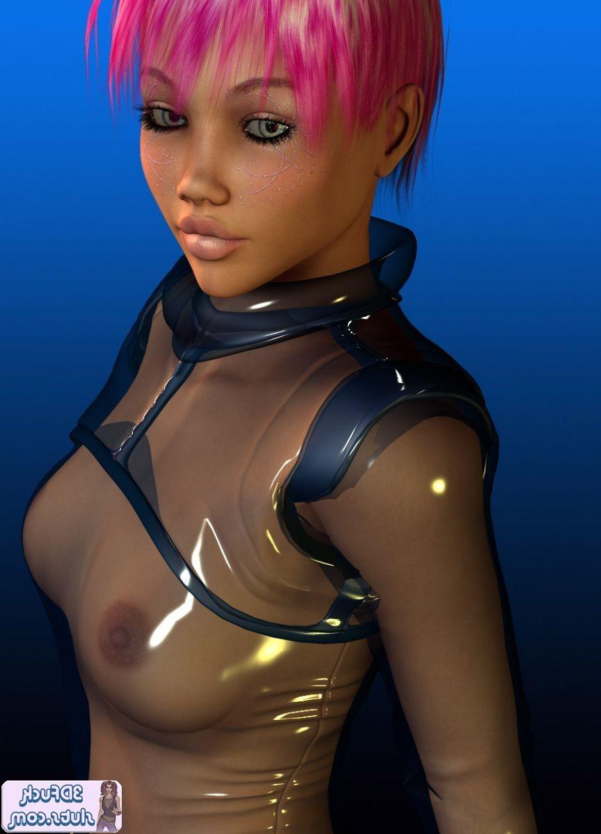 16P 3D toon in see through shirt