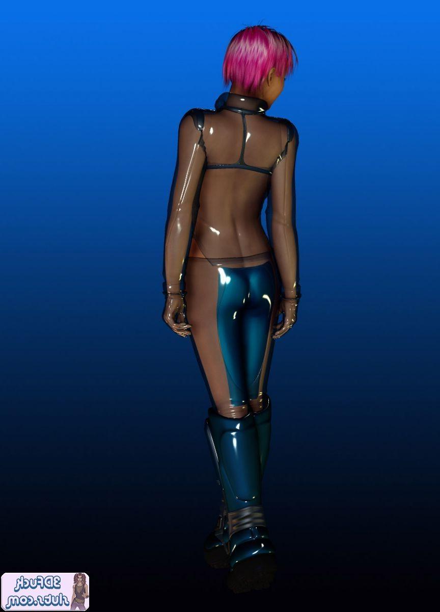 16P 3D toon in see through shirt