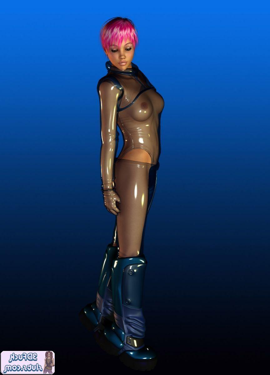 16P 3D toon in see through shirt