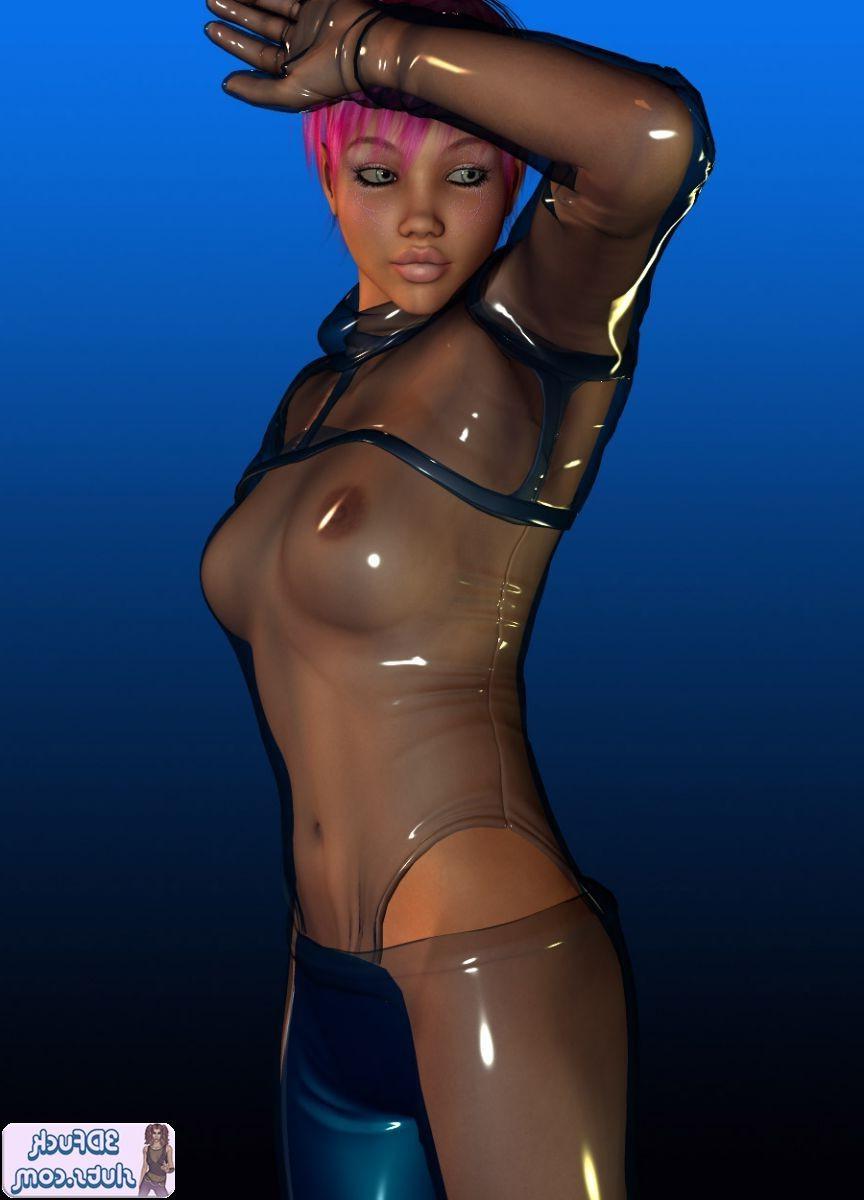 16P 3D toon in see through shirt
