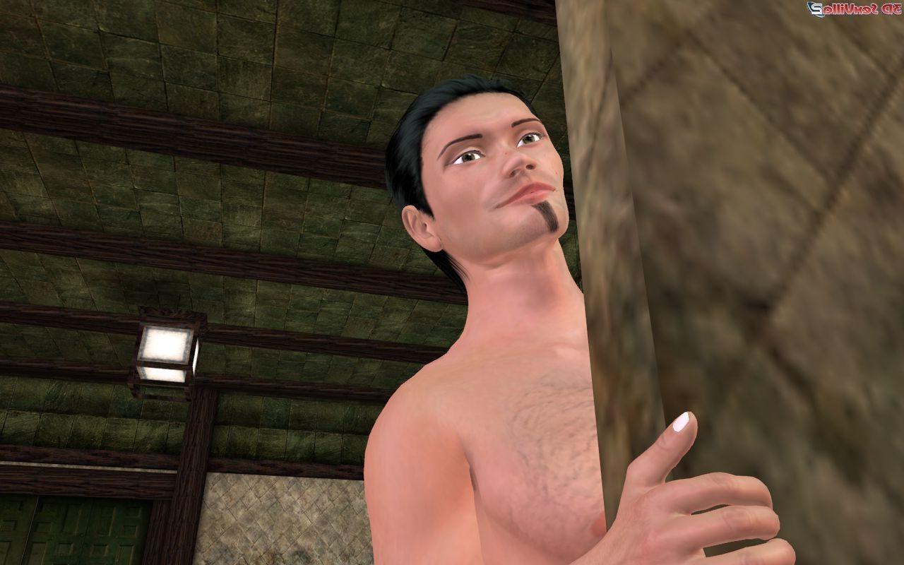 16P 3d animated strangers have sex in a bath house
