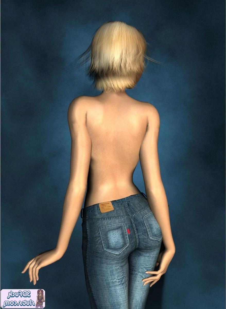 16P Topless short hair blonde toon