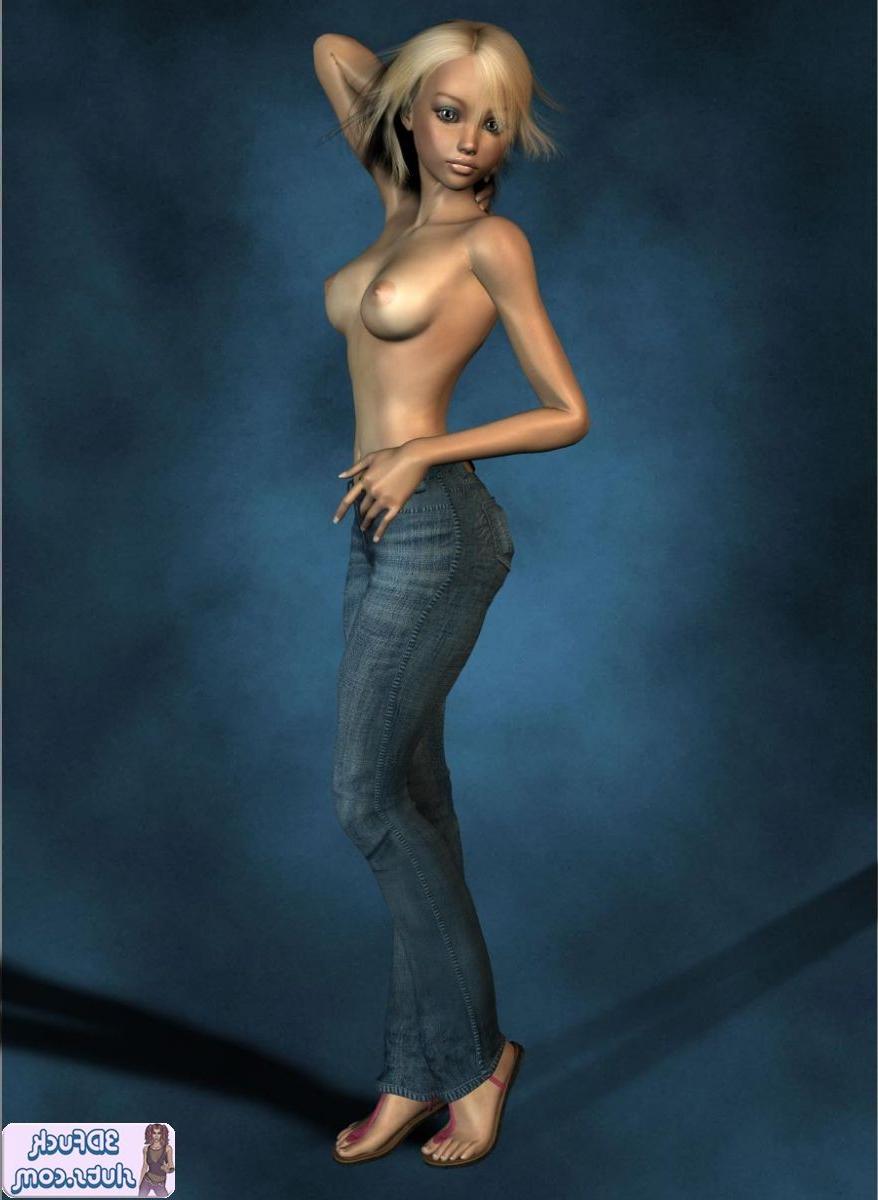 16P Topless short hair blonde toon