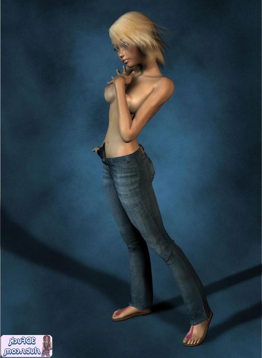 16P Topless short hair blonde toon
