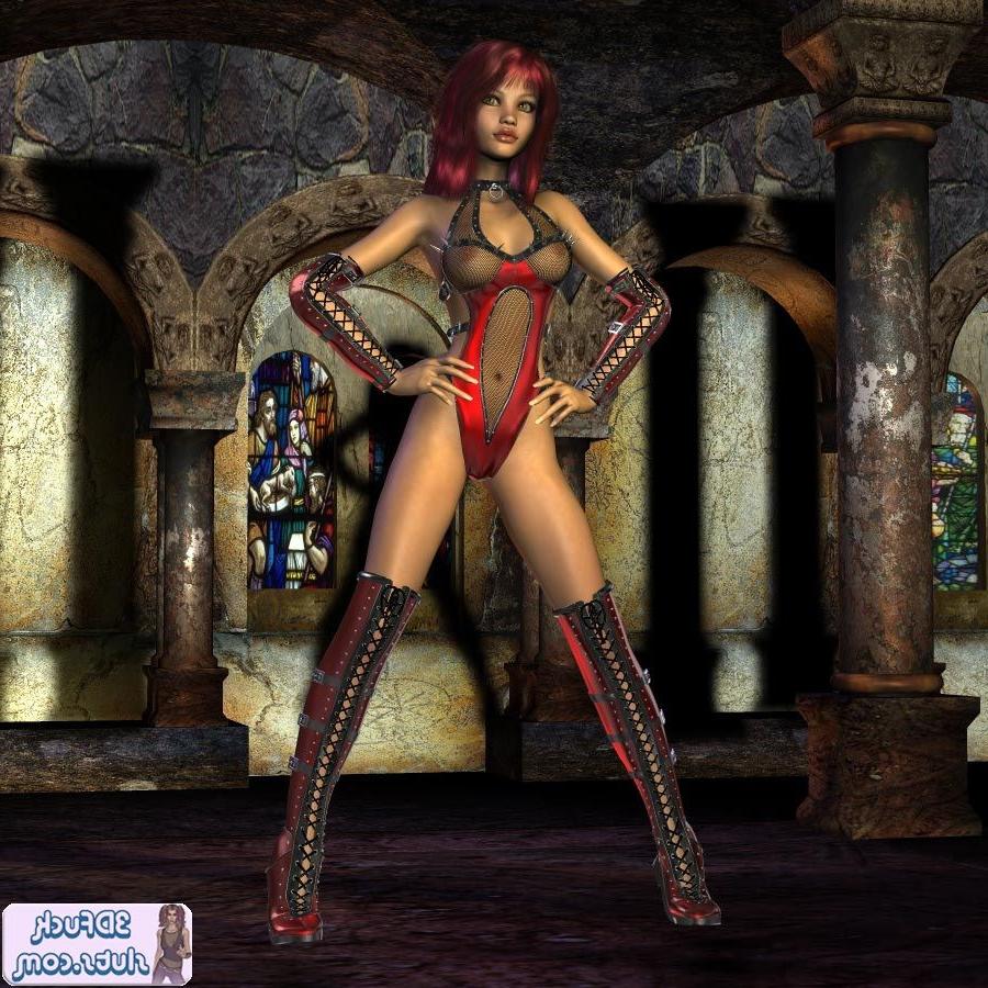 16P Sexy redhead dominatrix toon babe