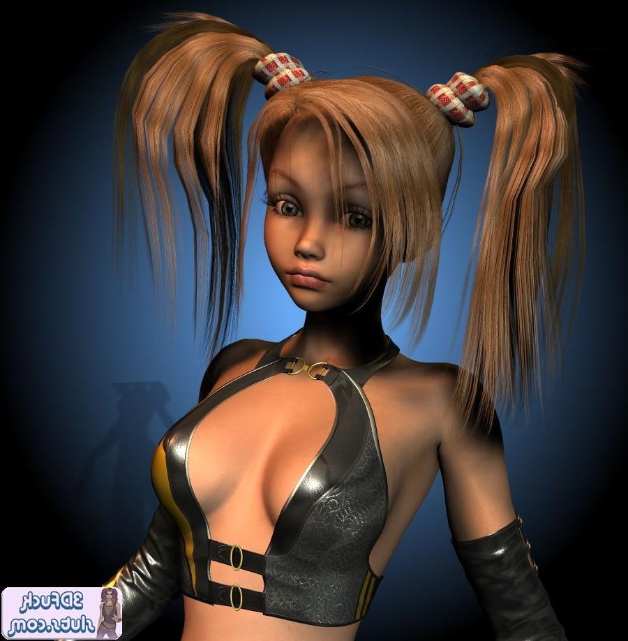 16P Cute toon teen in pigtails