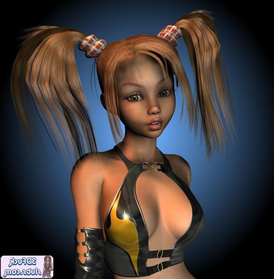 16P Cute toon teen in pigtails