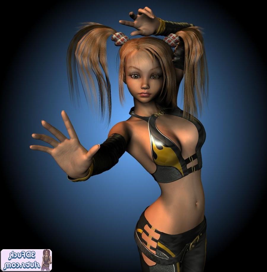 16P Cute toon teen in pigtails