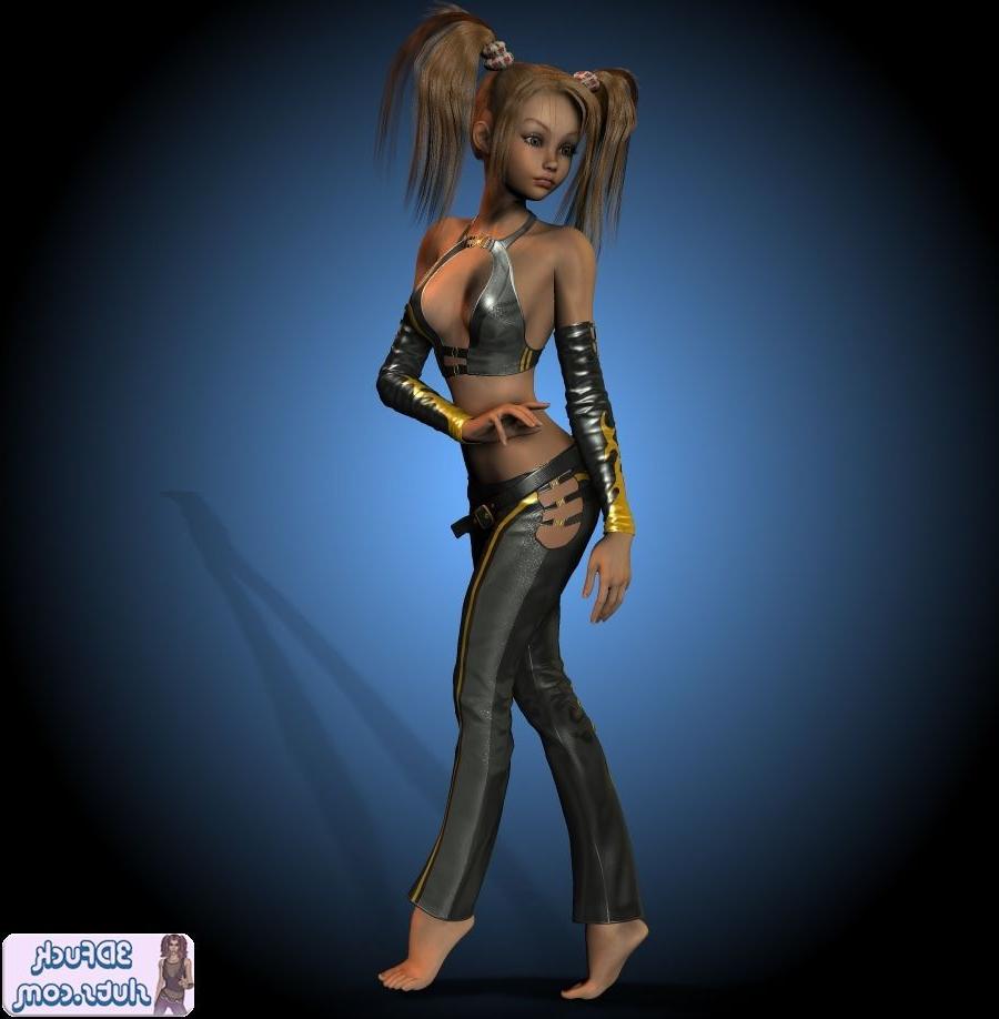 16P Cute toon teen in pigtails