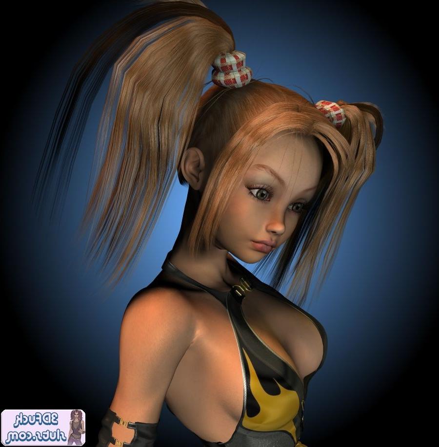 16P Cute toon teen in pigtails