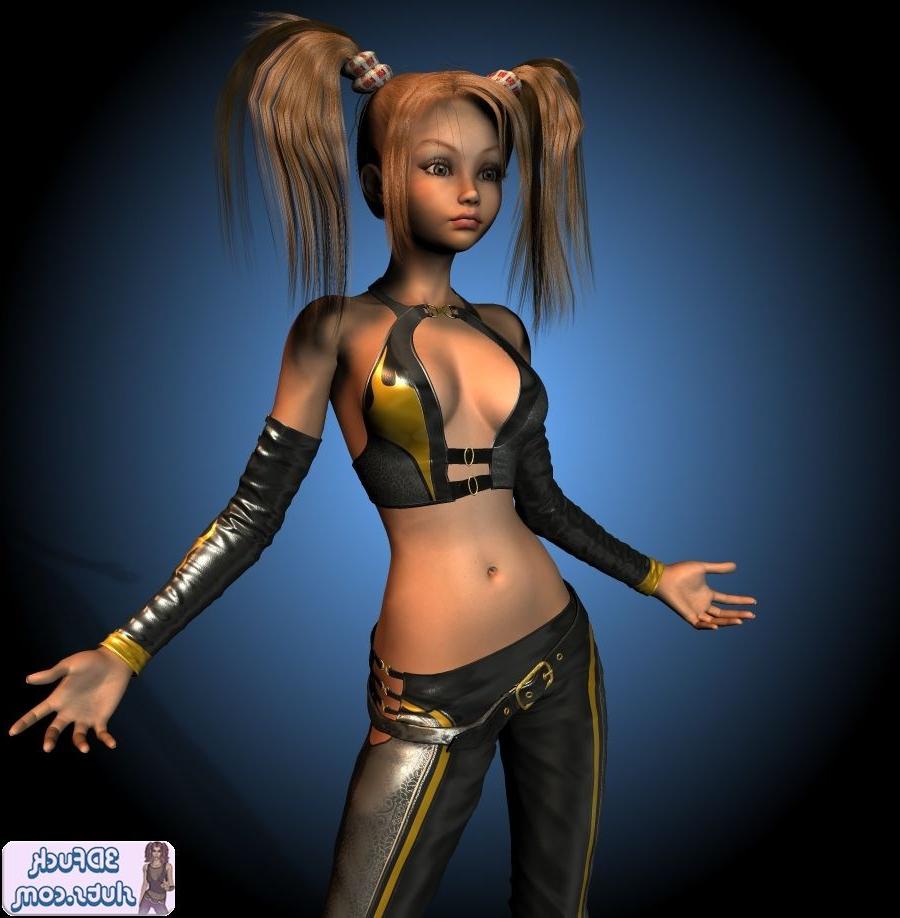16P Cute toon teen in pigtails