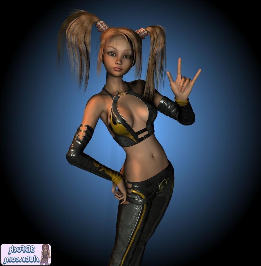 16P Cute toon teen in pigtails
