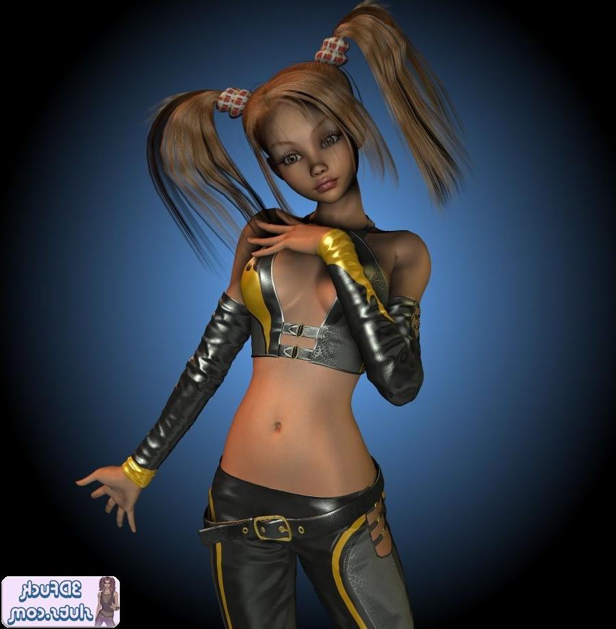 16P Cute toon teen in pigtails
