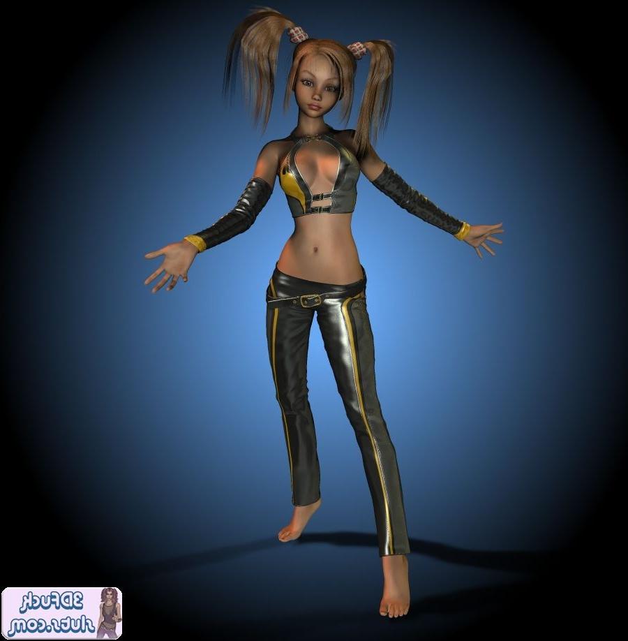 16P Cute toon teen in pigtails