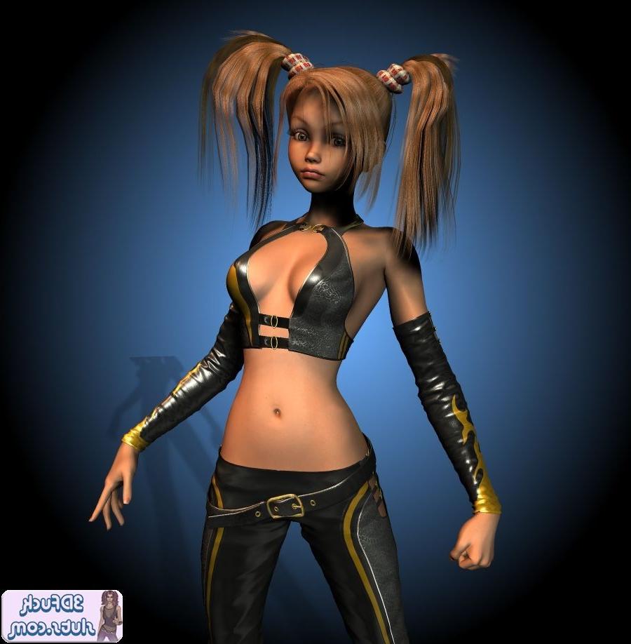 16P Cute toon teen in pigtails