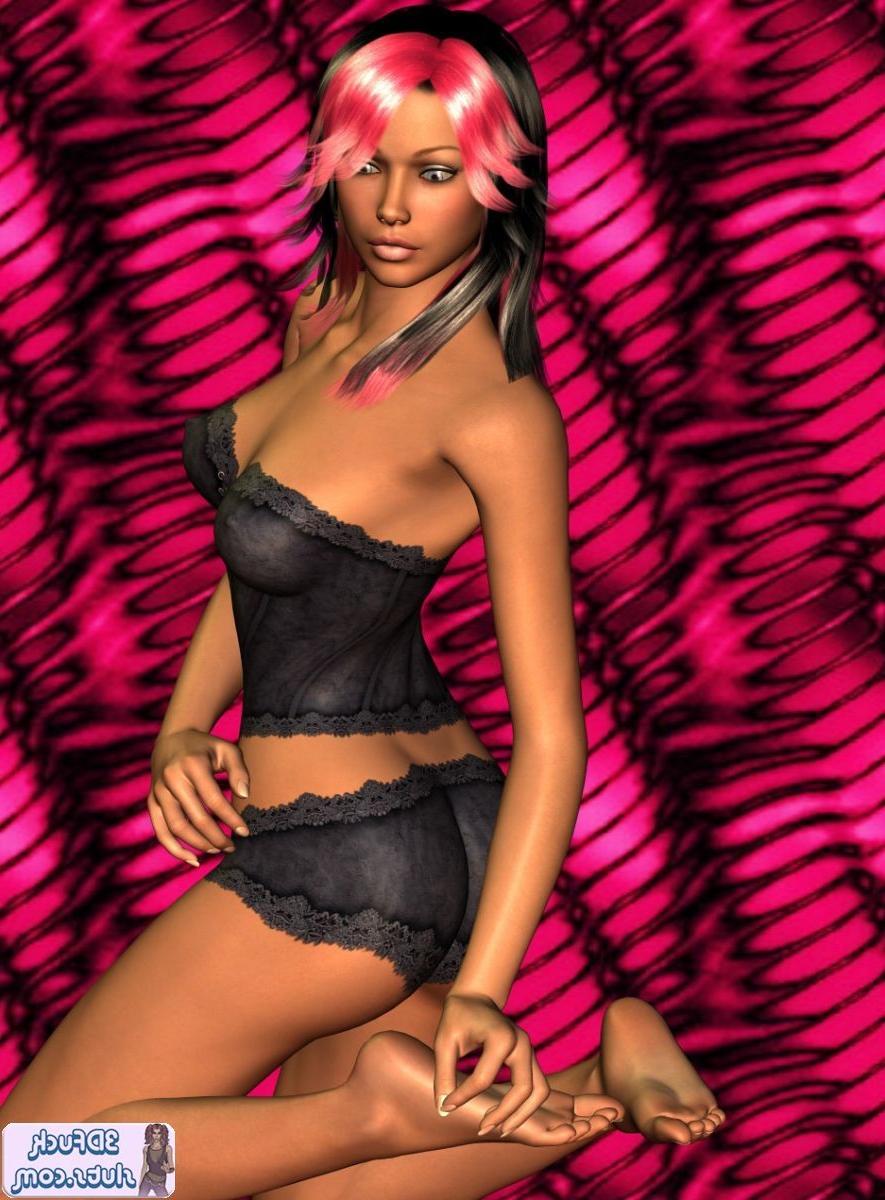 16P Toon girl in lingerie poses