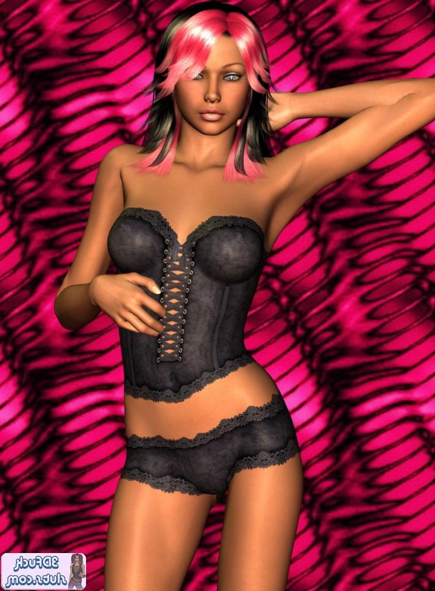 16P Toon girl in lingerie poses